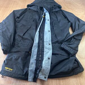 Vintage 90s EBTEK Eddie Bauer Gore-Tex Rain Jacket Black Mens M Gorpcore